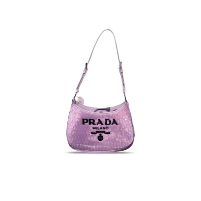 PRADA CLOE SEQUIN BAG 1BC169 (22*18.5*4.5cm)  PRADA CLOE SEQUIN BAG 1BC169 (22*18.5*4.5cm)